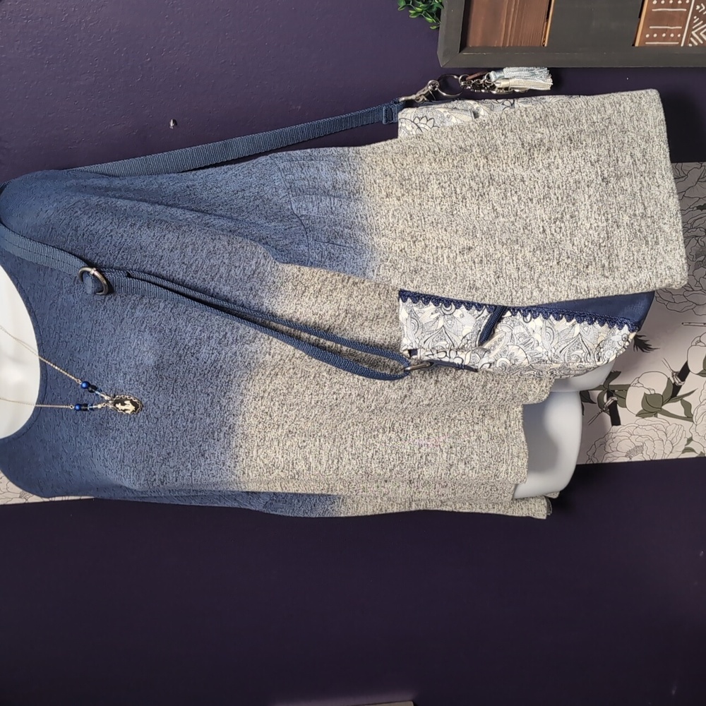 Grayson Threads Blue and Gray Gradient Blouse - image 6